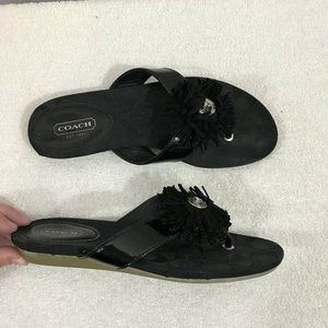 Coach sandals with flower